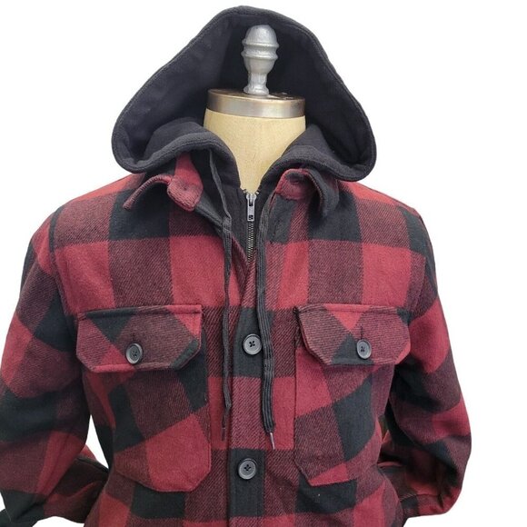 HEDGE Sherpa Plaid Jacket Men's. Size Medium. New With Tags $162 - Picture 7 of 9